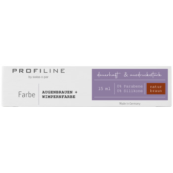 Swiss O-Par ProfiLine Wimpernfarbe Naturbraun 15ml – Natürlicher Braunton für Wimpern & Augenbrauen Verpackung