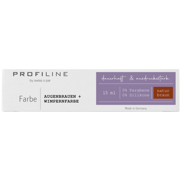 Swiss O-Par ProfiLine Wimpernfarbe Naturbraun 15ml – Natürlicher Braunton für Wimpern & Augenbrauen Verpackung
